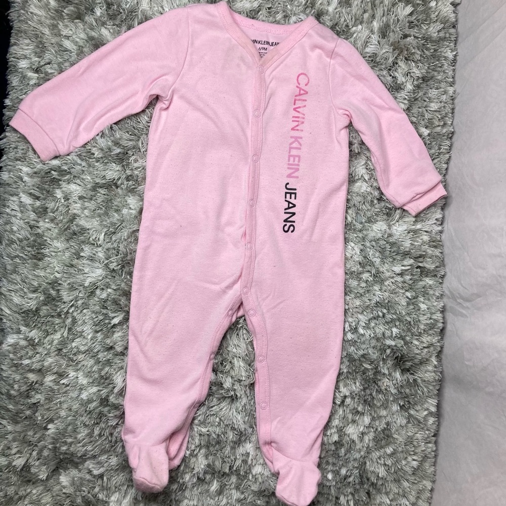 ✨(2 for $15) ✨ Calvin Klein Jeans Baby Girl’s Sleeper Size 6-9 Months